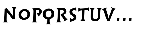 Linotype Syntax Lapidar Serif Display Bold Font LOWERCASE