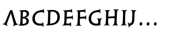 Linotype Syntax Lapidar Serif Display Medium Font UPPERCASE