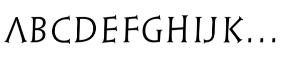 Linotype Syntax Lapidar Serif Display Regular Font UPPERCASE
