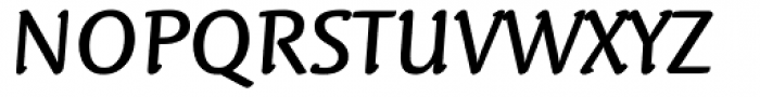 Linotype Syntax Letter OsF Medium Italic Font UPPERCASE