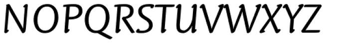 Linotype Syntax Letter Pro Regular Italic Font UPPERCASE