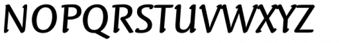 Linotype Syntax Letter Std Medium Italic Font UPPERCASE