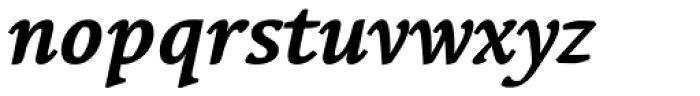 Linotype Syntax Serif Com Bold Italic Font LOWERCASE