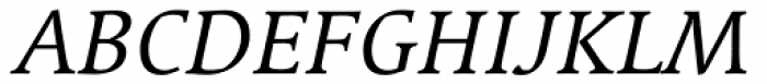 Linotype Syntax Serif Com Italic Font UPPERCASE