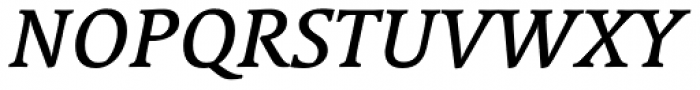 Linotype Syntax Serif Com Medium Italic Font UPPERCASE