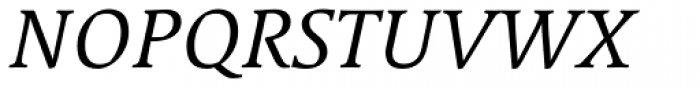 Linotype Syntax Serif Italic Font UPPERCASE