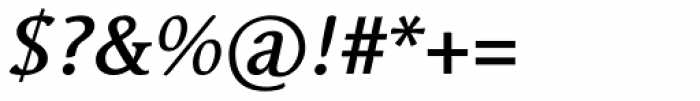 Linotype Syntax Serif Medium Italic Font OTHER CHARS
