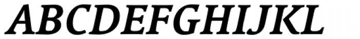 Linotype Syntax Serif OsF Bold Italic Font UPPERCASE