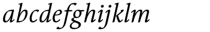 Linotype Syntax Serif OsF Italic Font LOWERCASE
