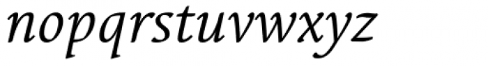 Linotype Syntax Serif OsF Italic Font LOWERCASE