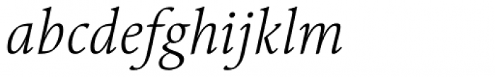 Linotype Syntax Serif OsF Light Italic Font LOWERCASE
