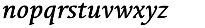 Linotype Syntax Serif OsF Medium Italic Font LOWERCASE