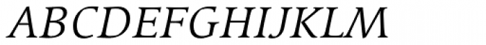 Linotype Syntax Serif SC Light Italic Font LOWERCASE