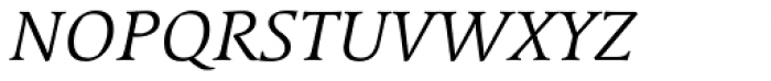 Linotype Syntax Serif SC Light Italic Font LOWERCASE