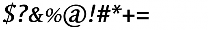 Linotype Syntax Serif SC Medium Italic Font OTHER CHARS