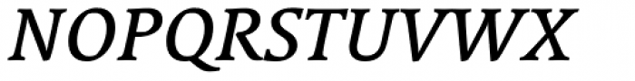 Linotype Syntax Serif SC Medium Italic Font UPPERCASE
