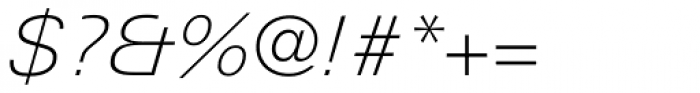Linotype Univers 241 Extended Thin Italic Font OTHER CHARS