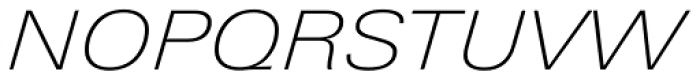 Linotype Univers 241 Extended Thin Italic Font UPPERCASE