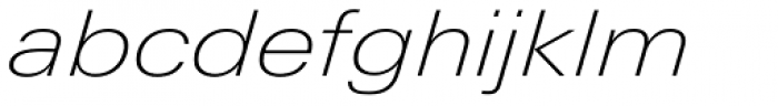 Linotype Univers 241 Extended Thin Italic Font LOWERCASE