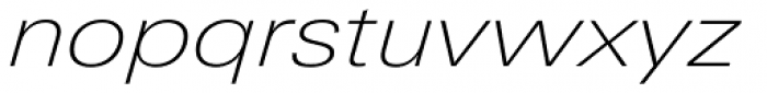 Linotype Univers 241 Extended Thin Italic Font LOWERCASE