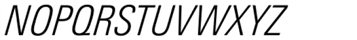 Linotype Univers 321 Condensed Light Italic Font UPPERCASE