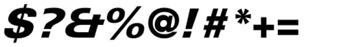 Linotype Univers 741 Extended Heavy Italic Font OTHER CHARS