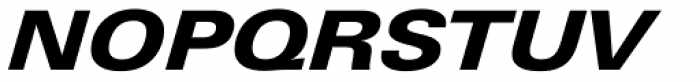 Linotype Univers 741 Extended Heavy Italic Font UPPERCASE