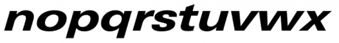 Linotype Univers 741 Extended Heavy Italic Font LOWERCASE