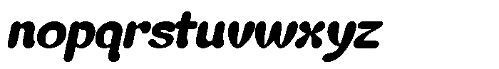 Liqua Italic Font LOWERCASE