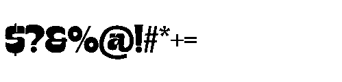 Liquid galaxy Font OTHER CHARS