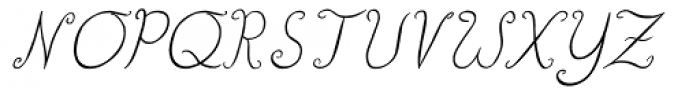 Lisa Condensed Italic Font UPPERCASE