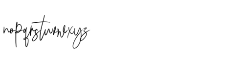 Lisasha Signature Font LOWERCASE