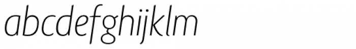 Lisboa Sans ExtraLight Italic Font LOWERCASE
