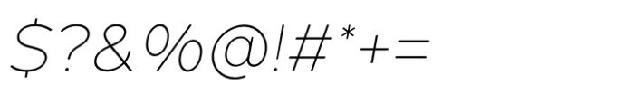 Lite On Thin Italic Font OTHER CHARS