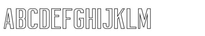 Little Bosquee Outline Font UPPERCASE
