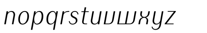 Little Micro Sans Thin Italic Font LOWERCASE