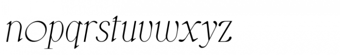 Little Muffin Light Italic Font LOWERCASE