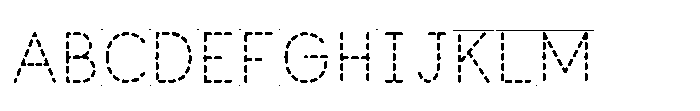 Little Writer Dashed+Line Font UPPERCASE