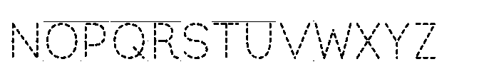 Little Writer Dashed+Line Font UPPERCASE