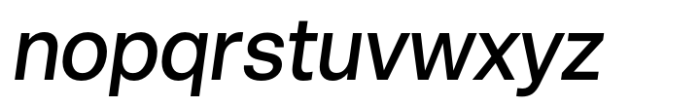Live Grotesk Medium Italic Font LOWERCASE