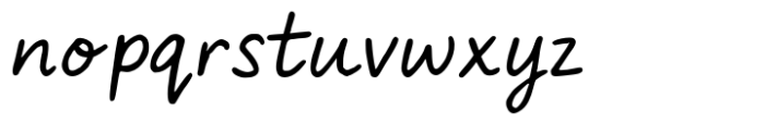 Lively Note Font LOWERCASE