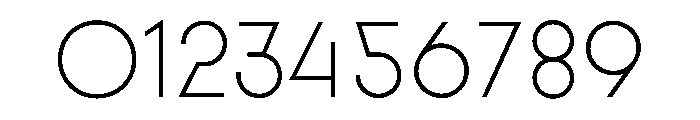 Lineal Thin Font OTHER CHARS