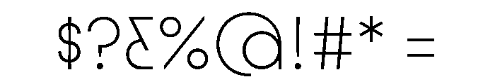 Lineal Thin Font OTHER CHARS