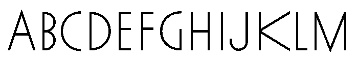 Lineal Thin Font UPPERCASE