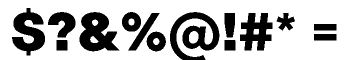 LinearSans Black Instance Font OTHER CHARS