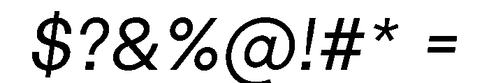 LinearSans LightItalic Font OTHER CHARS