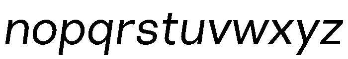 LinearSans LightItalic Font LOWERCASE