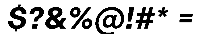 LinearSans SemiBoldItalic Instance Font OTHER CHARS