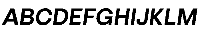 LinearSans SemiBoldItalic Font UPPERCASE