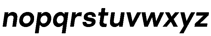 LinearSans SemiBoldItalic Font LOWERCASE